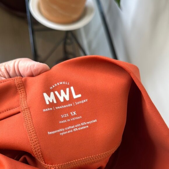 Madewell MWL Women Rust Orange Leggings Plus Size 1X - Picture 7 of 10